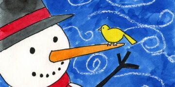 Ինչպես նկարել ձնեմարդ